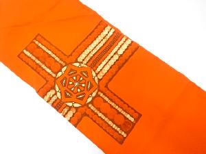 塩瀬　更紗模様　名古屋帯